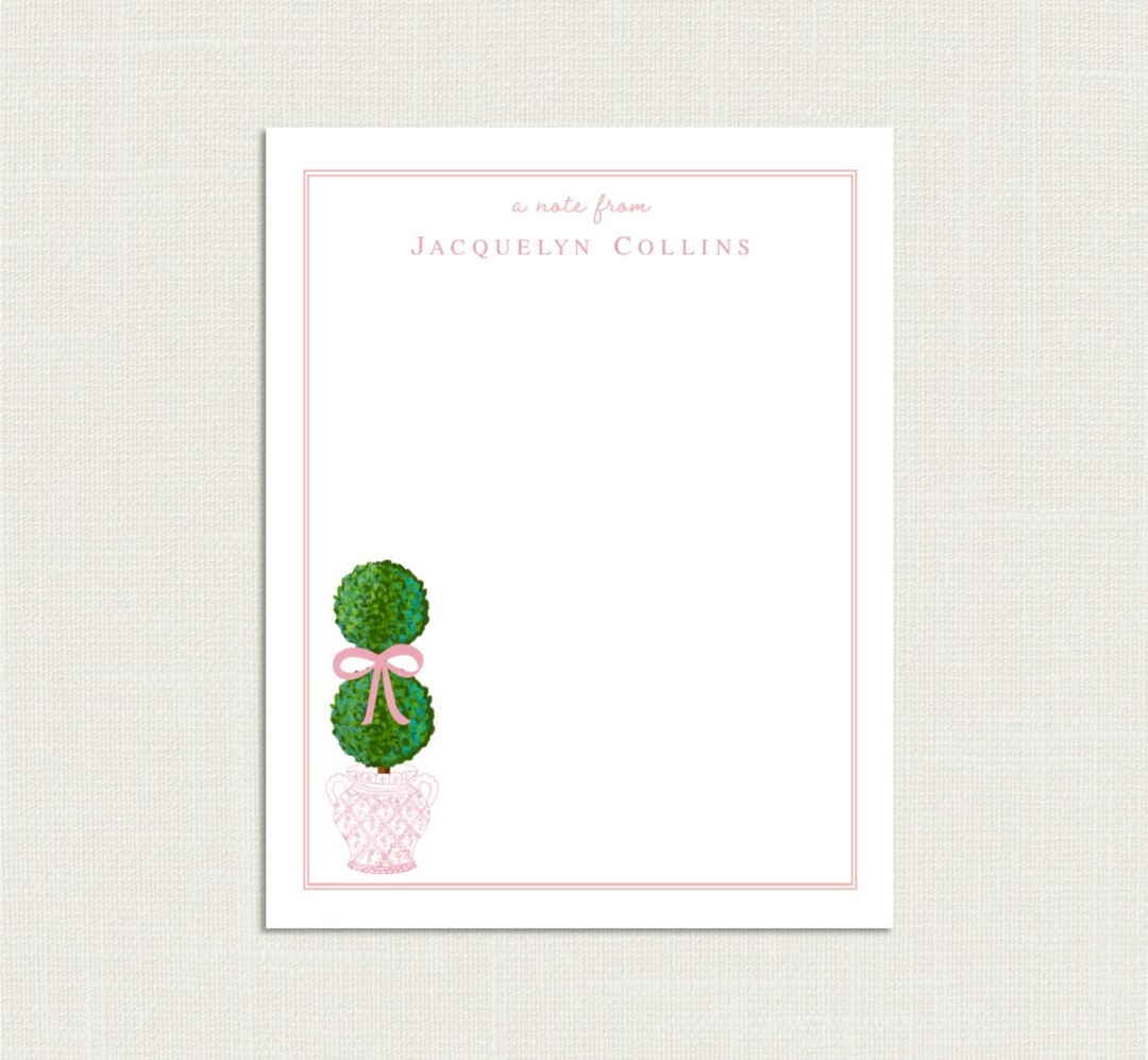 Personalized Pink Hydrangea Notepad | Personalized Floral Stationery ...
