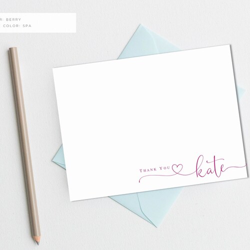 Thank You Cards Personalized Stationery Personalized Etsy