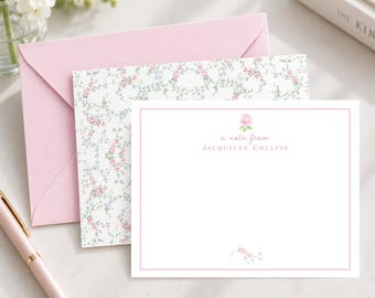 Personalized Floral From the Nursery of Cards | Floral Notes | Floral Stationery | Stationary | Baby Girl Thank You | Floral Baby Shower