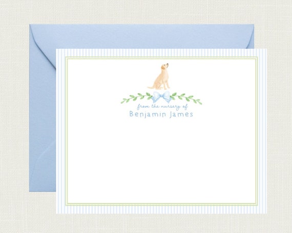 Lab Baby Shower Thank You Cards | Dog Baby Thank You Cards | Dog Baby Shower | Boy Baby Stationary | Dog Baby Thank You Notes | Labrador