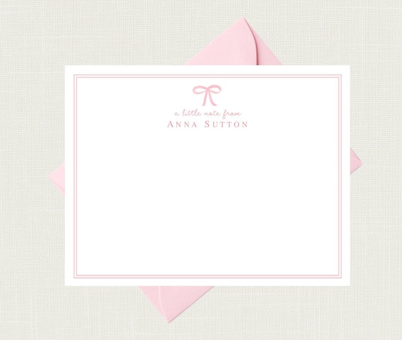 Monogrammed Stationary Kids | Note Cards for Girls | Stationary for Girls | Girls Stationery | Monogrammed Girl Gifts  | Girl Note KS-4044