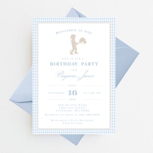 Classic Cowboy Birthday Invitation | First Birthday Invitations Boy | First Birthday Boy | Heirloom Birthday Invitation | Boy Birthday