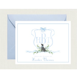 Dog Baby Shower Thank You Cards | Dog Baby Shower Note Cards | Labrador Baby Shower Thank You Cards | Lab Baby Gift 5005 FOLD