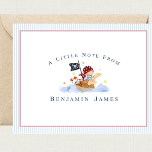 Personalized Pirate Birthday Thank You Cards | Pirate Thank You Notes | Pirate Birthday | Stationery for Boys | Pirate Gifts