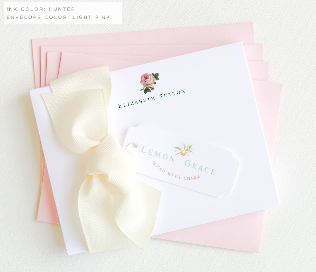 Personalized Stationery | Personalized Stationary | Botanical Note ...