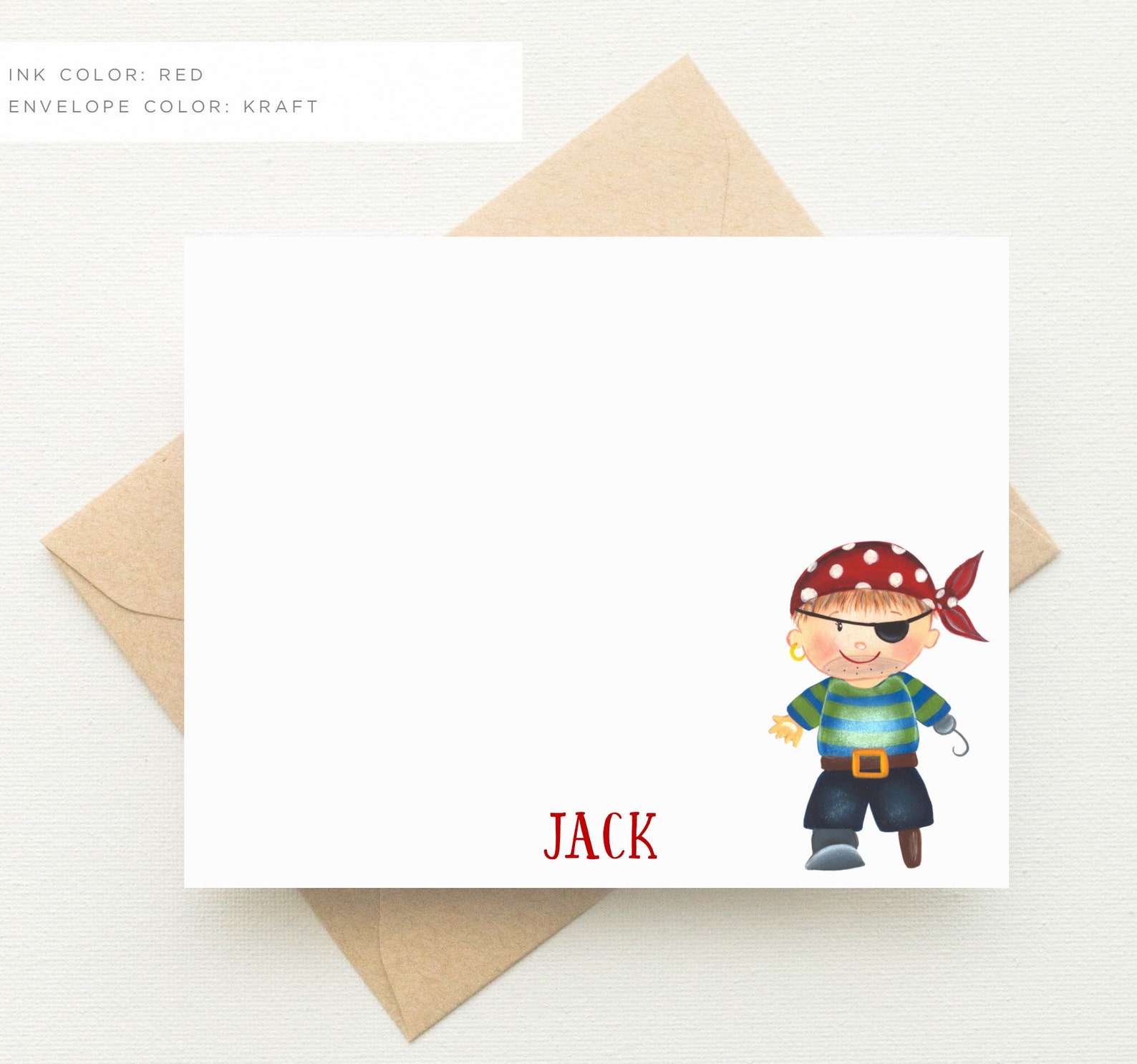 Pirate Stationery Set for Boys Pirate Stationary Set for | Etsy