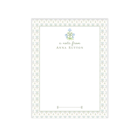 Personalized Chinoiserie Notepad | Personalized Grandmillennial Notepad | Grandmillennial Gifts | Chinoiserie Gift  AN-2324 PAD