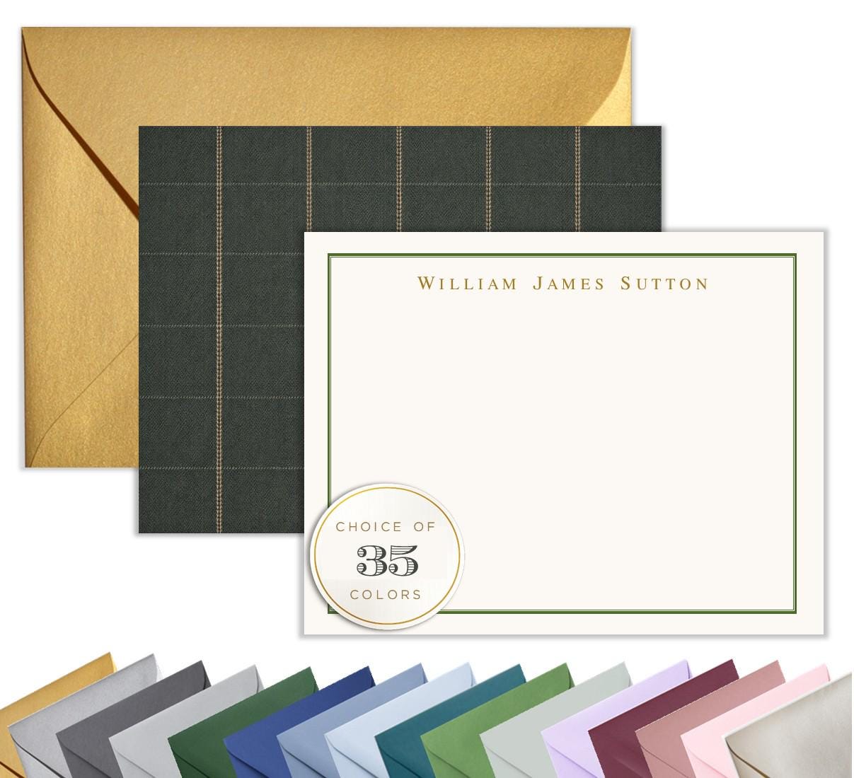 Personalized Stationery for Men | Personalized Note Cards With ...