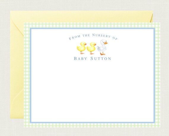 Nursery Rhyme Baby Shower Thank You Cards | Duck Duck Goose | Baby Thank You Cards | Baby Stationary Personalized  | Baby Thank You BS-3127