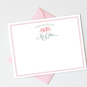 Future Bride Gift | Thank You from the Future Mrs Thank You Cards | Wedding Thank You Cards Pink Floral Bridal Shower Thank You  AS-1905