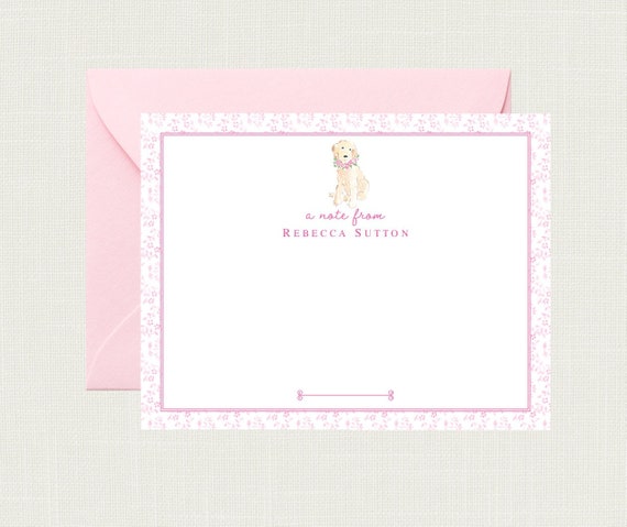 Personalized Dog Stationary | Goldendoodle Stationery | Goldendoodle Note Cards | Goldendoodle Gifts | Dog Gifts | Golden Doodle Note cards