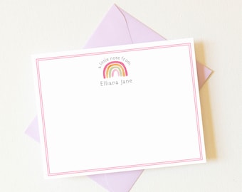 Girls Stationery Set | Girls Stationary | Girls Notecards | Rainbow Notecards | Rainbow Thank You Cards | Pen Pal Kit KS-4003