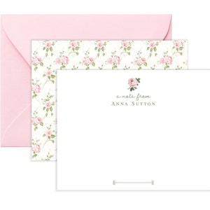 Personalized Rose Stationery | Rose Note Cards | Floral Stationery | Floral Stationary | Floral Baby Shower | Mother&#39;s Day Gift AS-2325