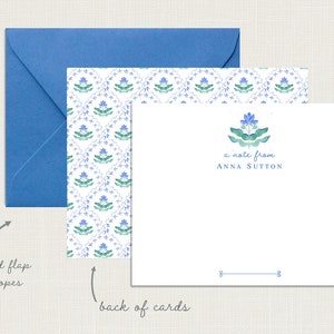 Personalized Grandmillennial Stationery | Chinoiserie Note Cards | Chinoiserie Stationery | Floral Stationary | Mother&#39;s Day Gift AS-2332