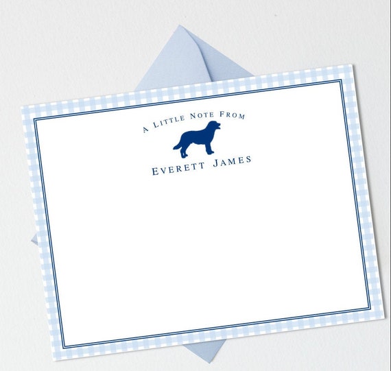 Personalized Dog Stationary | Personalized Dog Stationery | Personalized Dog Note Cards for Boys | Dog Notecards | Dog Thank You KS-4208