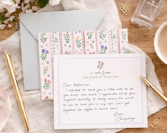 Personalized Rose Stationery | Floral Note Cards | Floral Stationery | Floral Stationary | Floral Baby Shower | Mother's Day Gift AS-2351