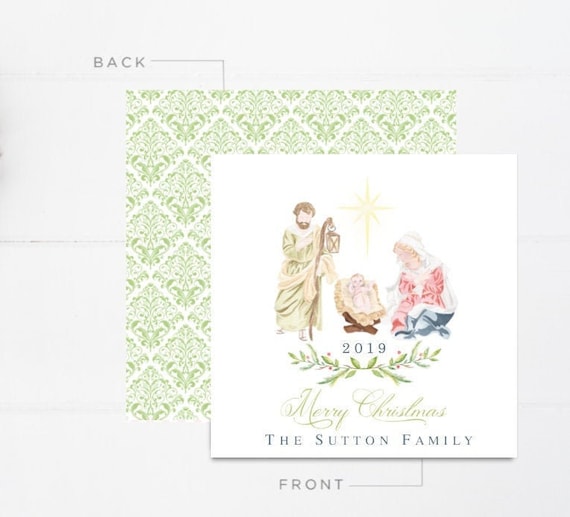 Personalized Nativity Gift Tags | Christmas Tags | Personalized Christmas Calling Cards | Personalized Gift Tags | Nativity Gift Tags