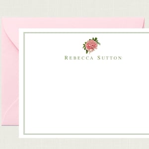 Personalized Stationery | Personalized Stationary | Peony Stationary | Peony Notecards | Corporate Gifts | Thank You Cards AS-1621