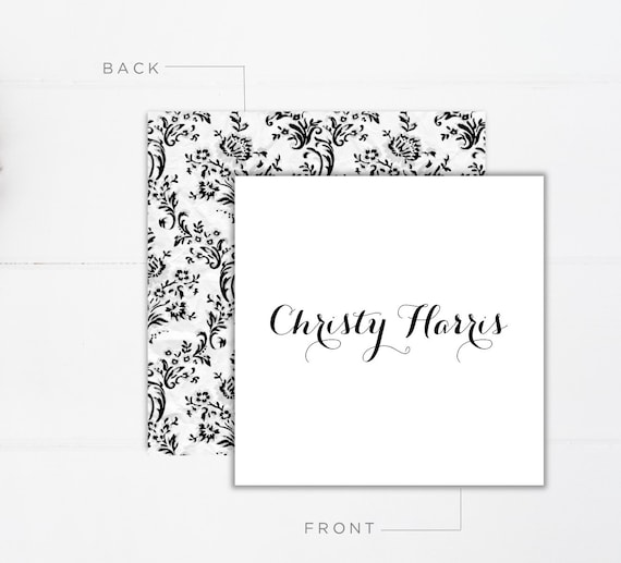 Monogrammed Calling Cards Personalized Calling Cards Etsy Monogrammed Calling Cards Personalized Calling Cards Etsy