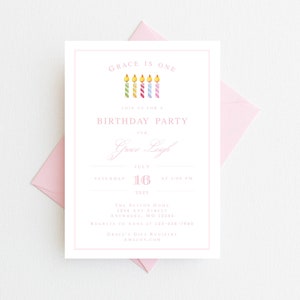 Girl Birthday Invitation | Classic Birthday Invitations for Girl | Birthday Party Invite | Heirloom Invitation | Girl Silhouette Invitation