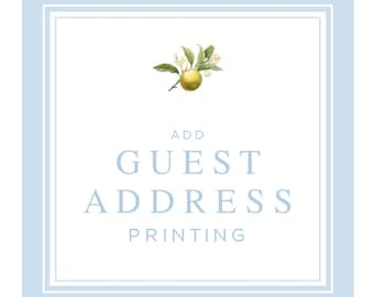 Custom Envelopes | GUEST Address Printing ADD-ON  |  Personalized Envelopes