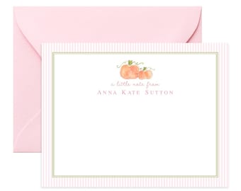Personalized Pumpkin Thank You Cards | Our Lil Pumpkin Thank You Notes | Fall Baby Shower Thank You Cards | Pumpkin Baby Shower KS-4061