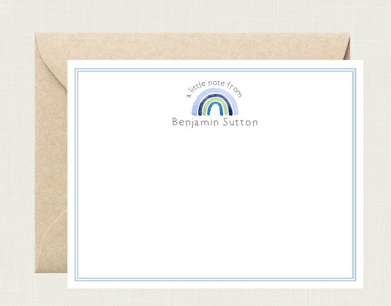 Boys Stationery Set Rainbow Baby Boy Gift Boys Stationary Etsy