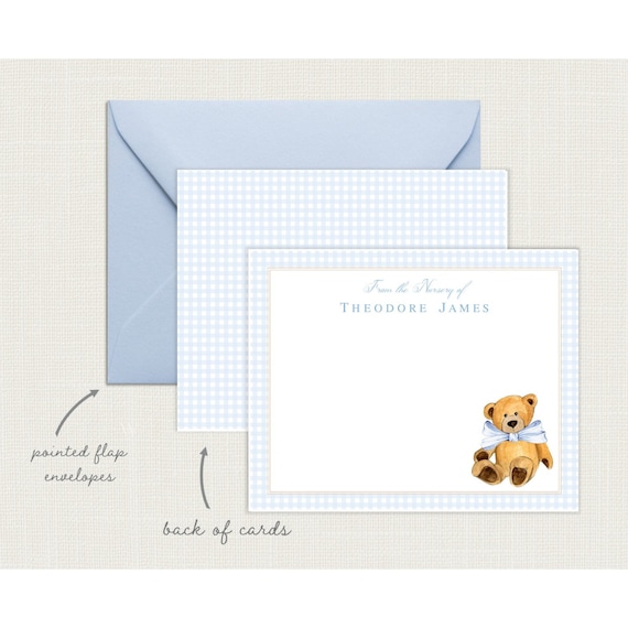 Teddy Bear Baby Shower Thank You Cards | Teddy Bear Thank You Notes | Bear Baby Shower Thank You Cards | Baby Stationery AS-2317