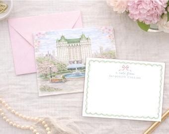 Personalized New York Note Cards | New York Gifts | New York Baby Shower | New York Girls | Grandmillennial Stationery Mother's Day AS-2353