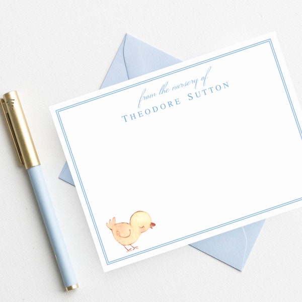 Baby Chick Thank You Cards | Baby Shower Thank You Cards | Baby Shower Gift | Baby Stationery | From the Nursery of Baby Thank You BS-3124