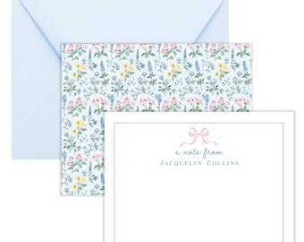 Personalized Floral Stationery | Flower Note Cards | Floral Stationery Set | Floral Notecards | Gifts for Mom AS 2444