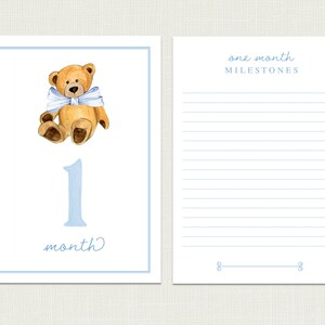 Teddy Bear Baby Milestone Cards | Baby Monthly Milestone Cards | Baby ...