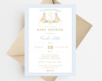 Classic Dog Baby Shower Invitation | First Birthday Invitations Boy | Dog Baby Shower | Heirloom Birthday Invitation | Lab Birthday Invite