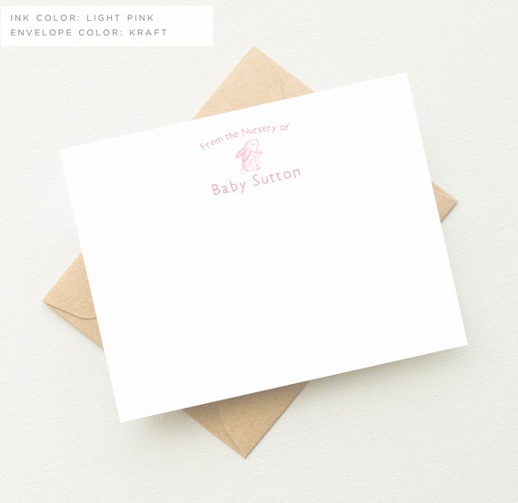 Bunny Baby Shower Thank You Cards | BunnyThank You Cards | Bunny Baby Nursery | Woodland Baby Shower Thank You Cards   BS-3147