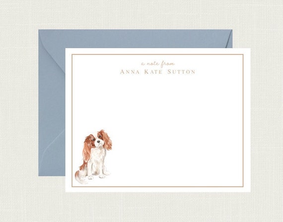 Personalized Dog Stationary | Cavalier King Charles Stationery | Cavalier King Charles Spaniel Cards | Cavalier King Charles Gifts