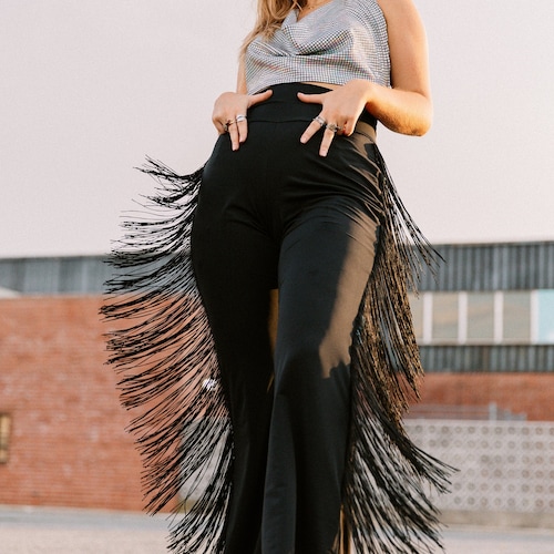 Fringe Bell Bottom Pants Cowgirl Rodeo 