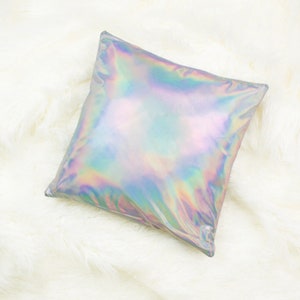 Holographic Unicorn Throw Pillow Covers - Iridescent Mermaid Decor for Birthday or Home - Cushions in Holo Design