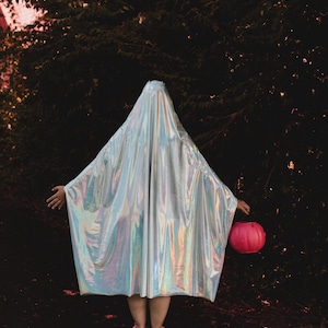 person wearing ghost costume