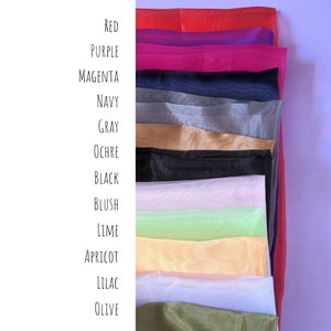 organza color options