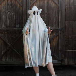 person wearing ghost costume