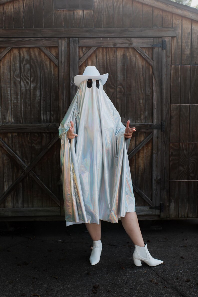 person wearing ghost costume