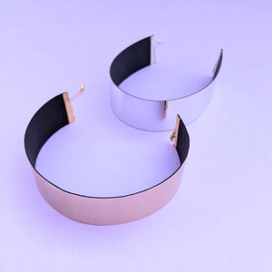 faux leather choker necklaces close up detail shot