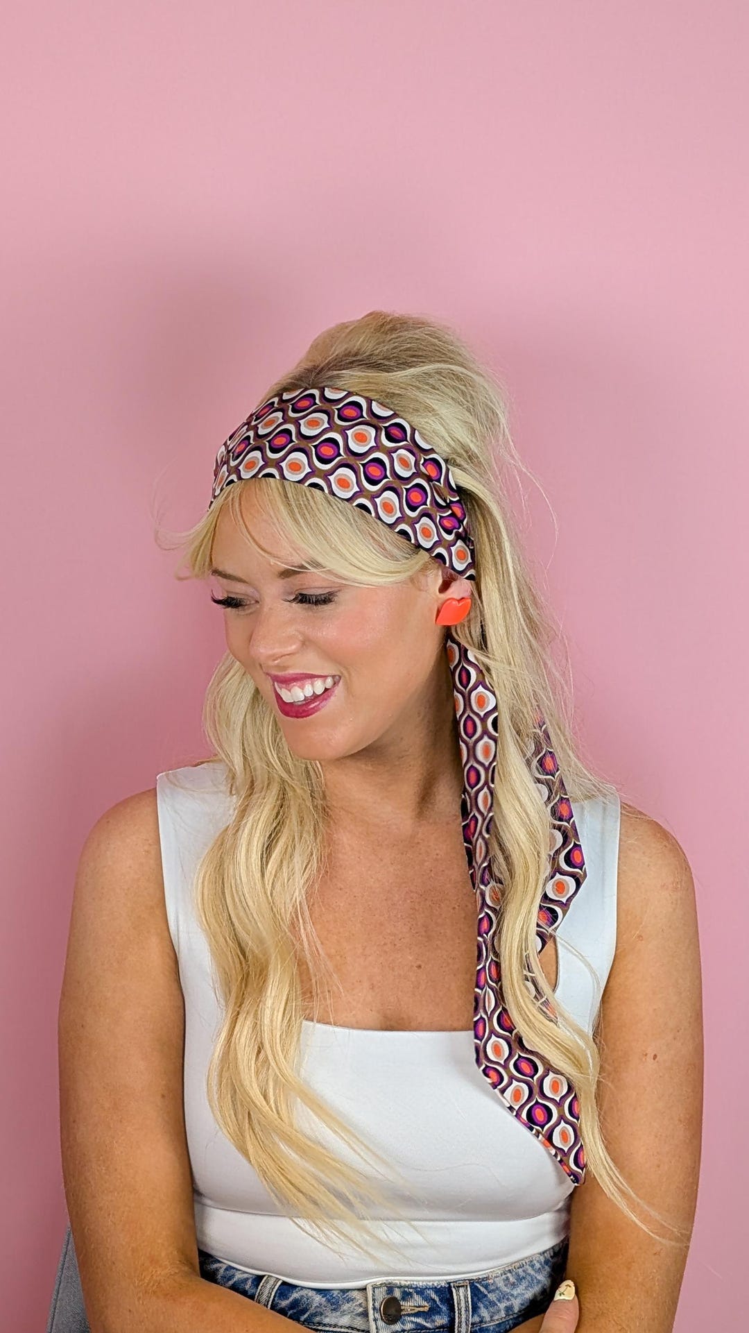 Elegant Multicolor Patterned Headband Headbands for Women Elegant Ladies Wide Headband Japanese  main image 2