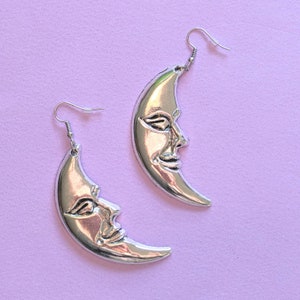 half moon dangle earrings