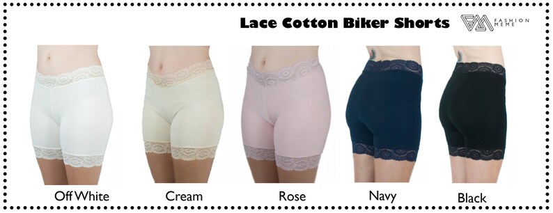 color chart for womens biker shorts