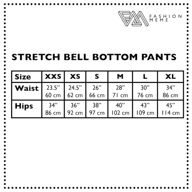 fashionmeme women's size chart