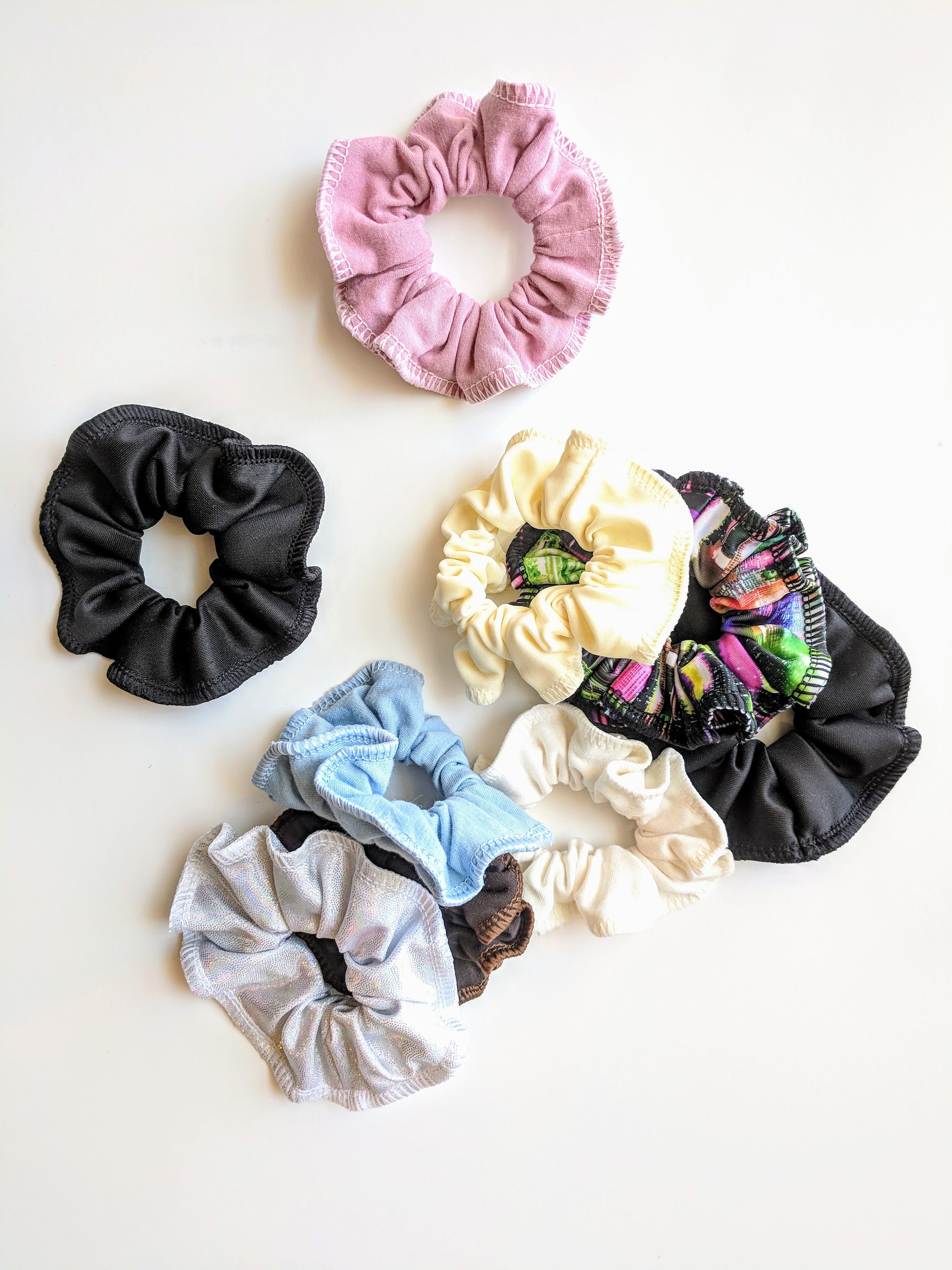 Multi Color Scrunchie Pack Retro 80s Hair Ties Set of 3 ...