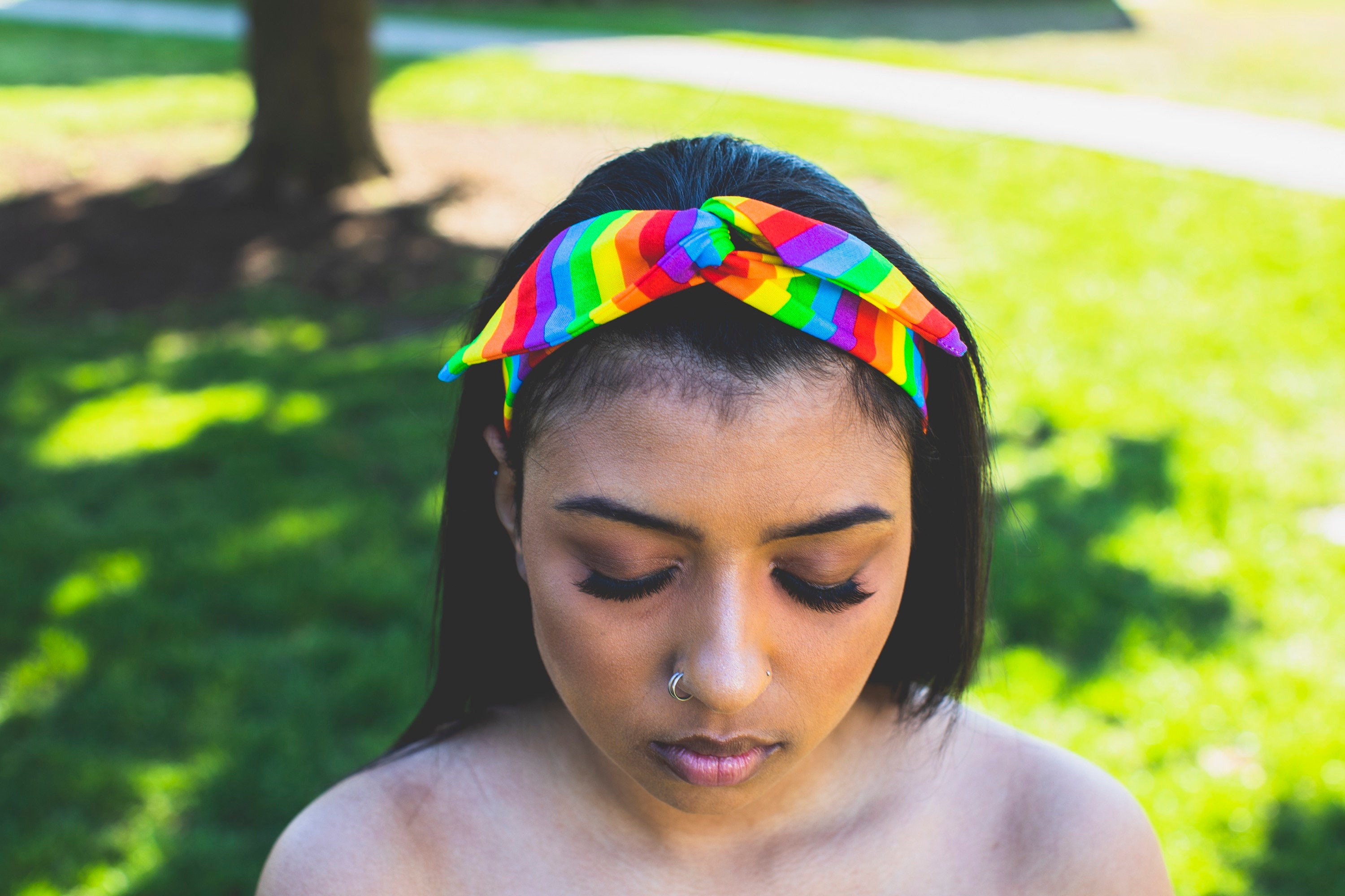 Epona Valley Multicolor Beaded Bandana Headband - Women Accessories HBV-3031-Blue-Turquoise-  main image 3