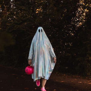 person wearing ghost costume