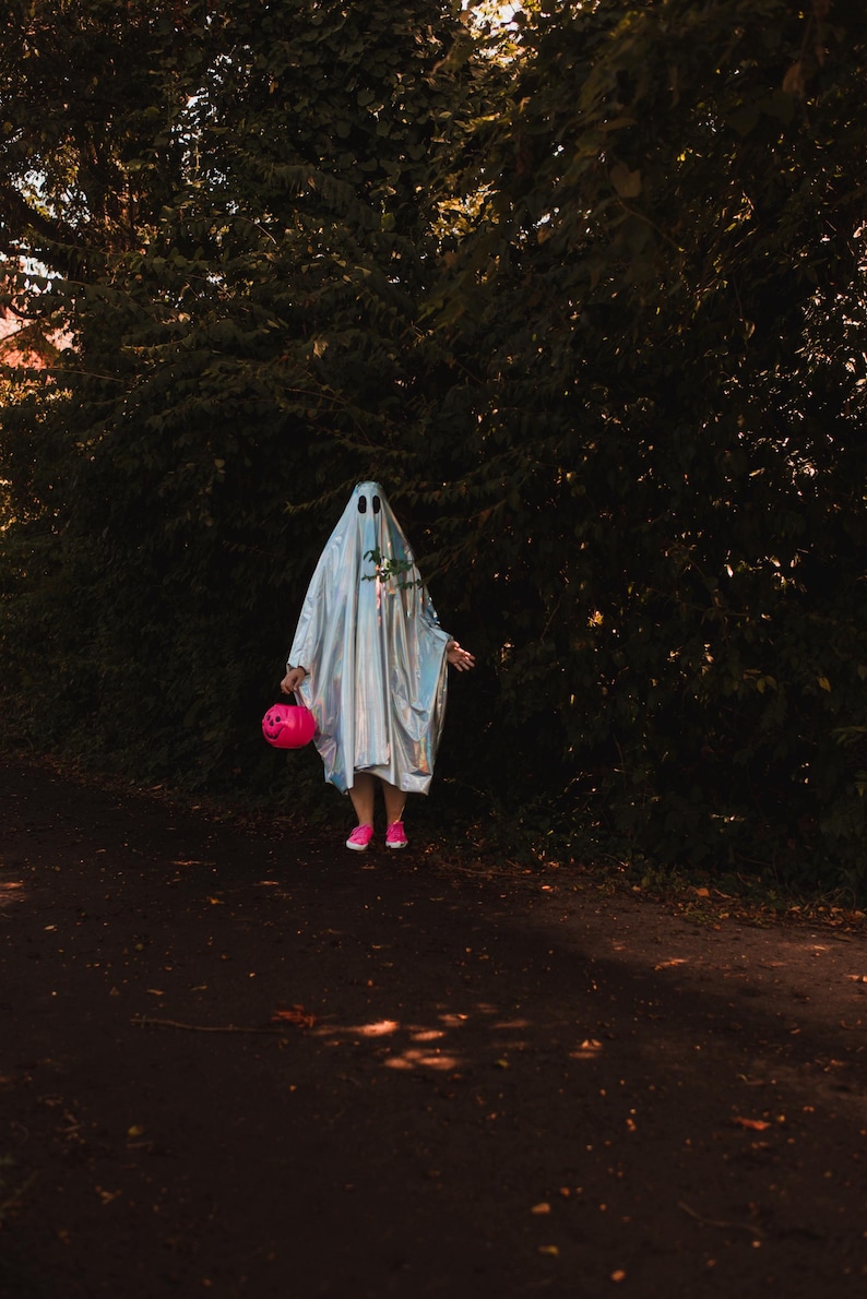 person wearing ghost costume